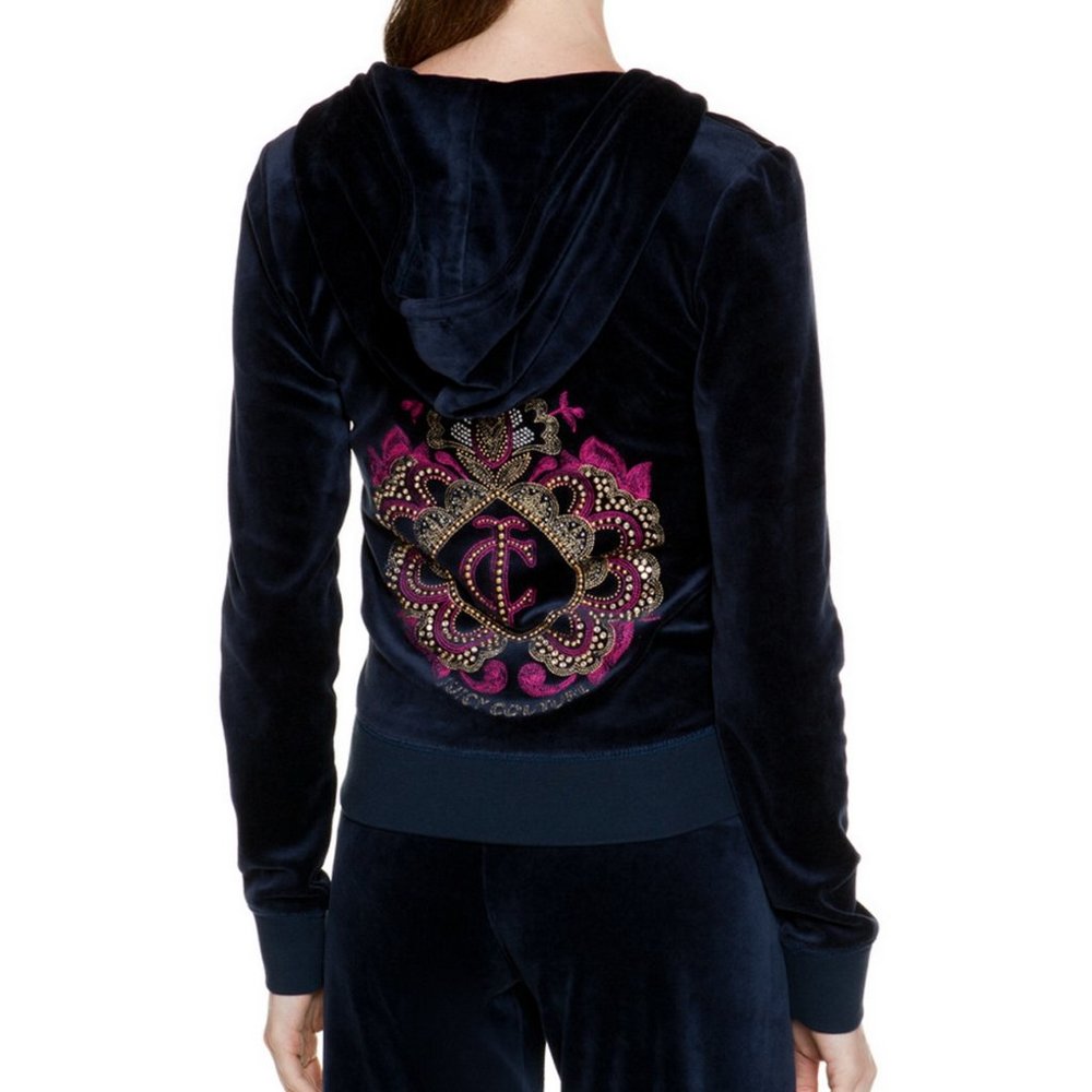 NWT Juicy Couture Velour Original Hoodie, Small, Office to Vacation